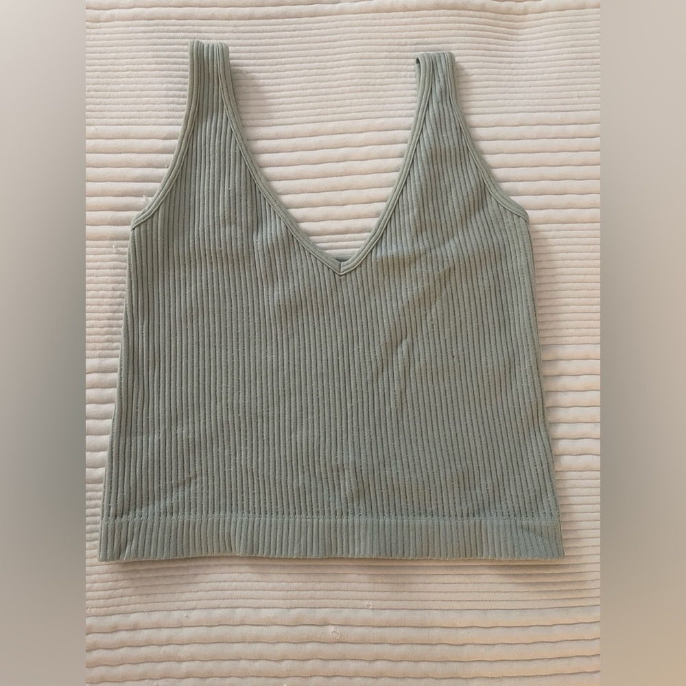 Free People Gray Textured Knit Top